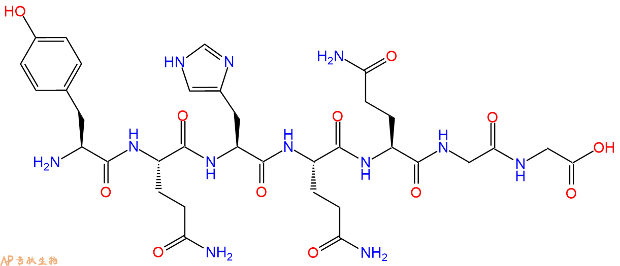 专肽生物产品H2N-Tyr-Gln-His-Gln-Gln-Gly-Gly-OH