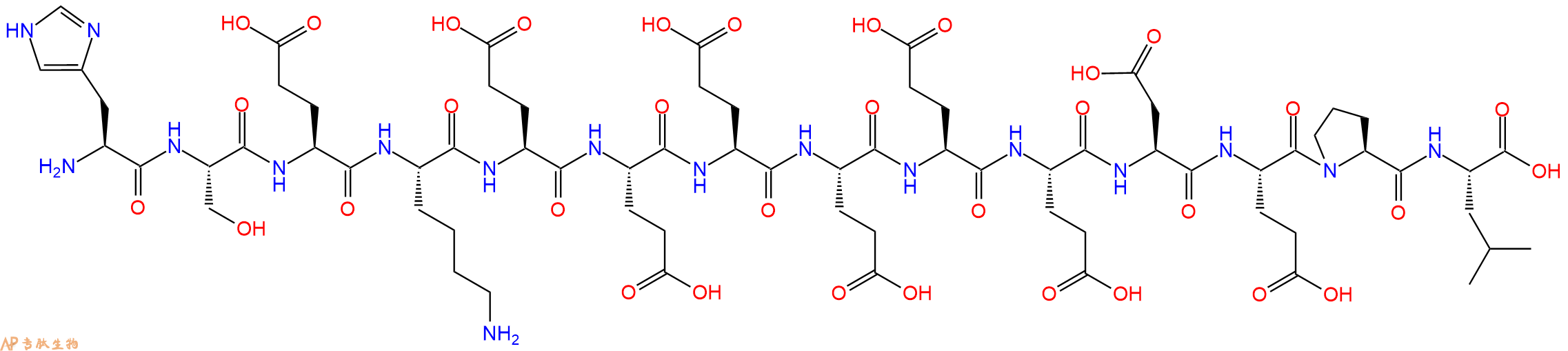专肽生物产品H2N-His-Ser-Glu-Lys-Glu-Glu-Glu-Glu-Glu-Glu-Asp-Glu-Pro-Leu-OH