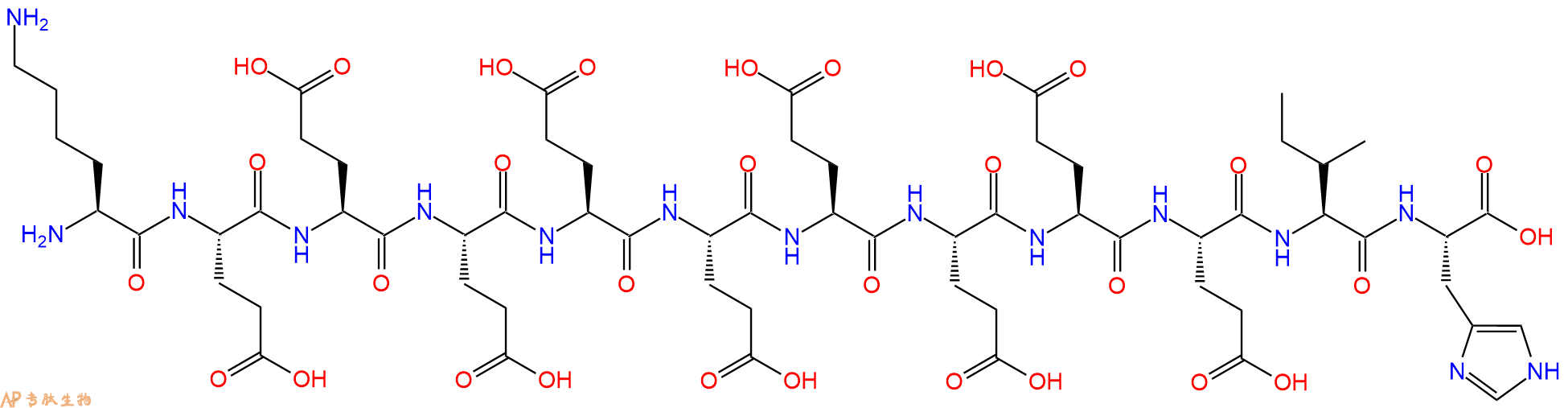 专肽生物产品H2N-Lys-Glu-Glu-Glu-Glu-Glu-Glu-Glu-Glu-Glu-Ile-His-OH