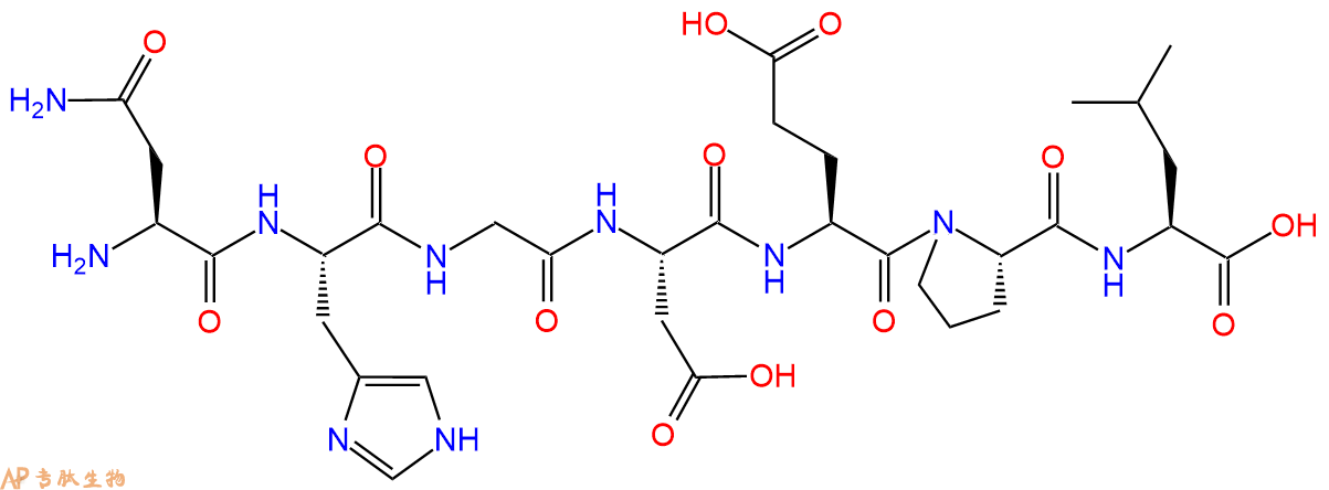 专肽生物产品H2N-Asn-His-Gly-Asp-Glu-Pro-Leu-OH