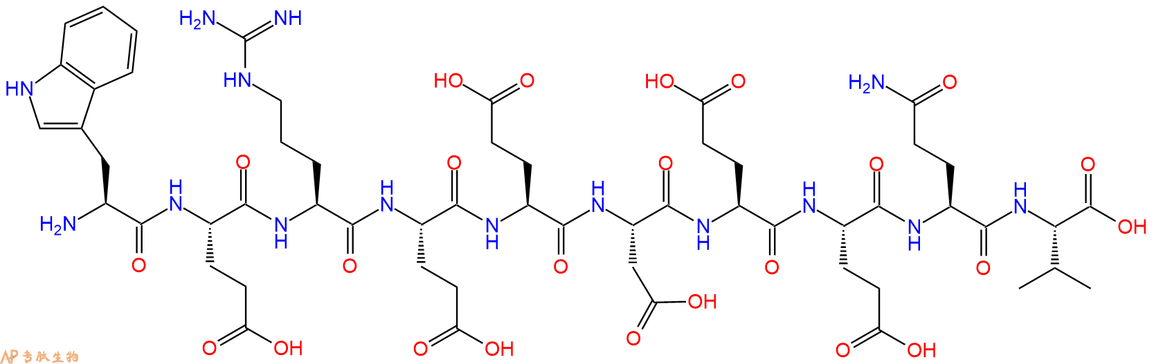 专肽生物产品H2N-Trp-Glu-Arg-Glu-Glu-Asp-Glu-Glu-Gln-Val-OH