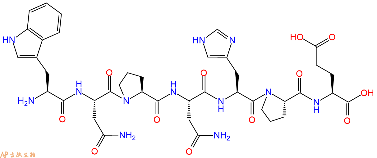 专肽生物产品H2N-Trp-Asn-Pro-Asn-His-Pro-Glu-OH