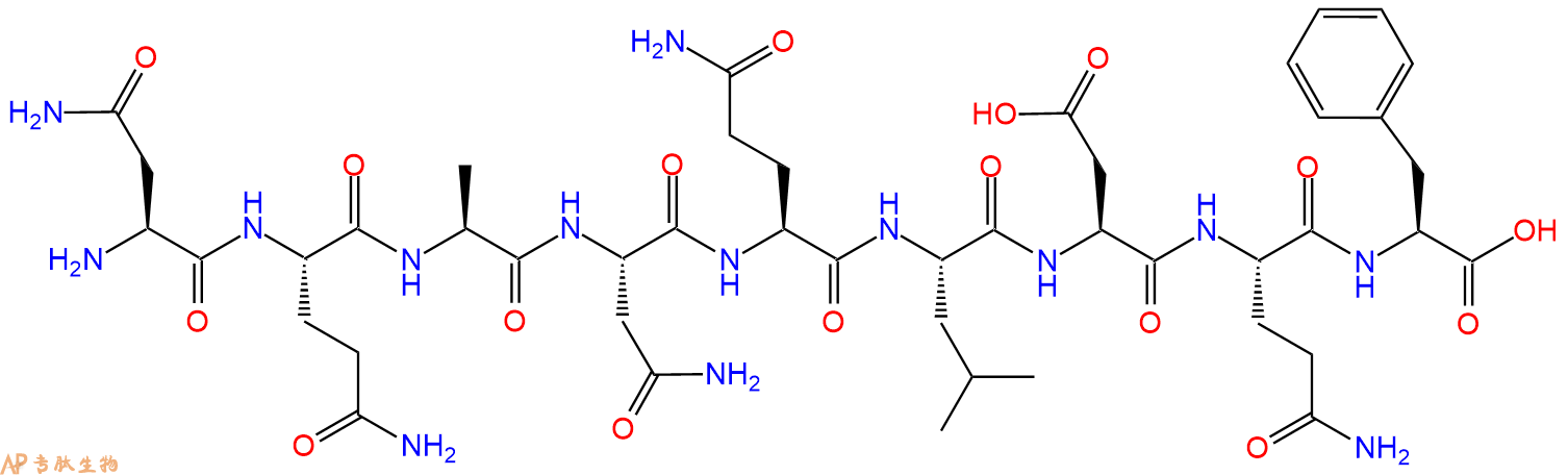 专肽生物产品H2N-Asn-Gln-Ala-Asn-Gln-Leu-Asp-Gln-Phe-OH