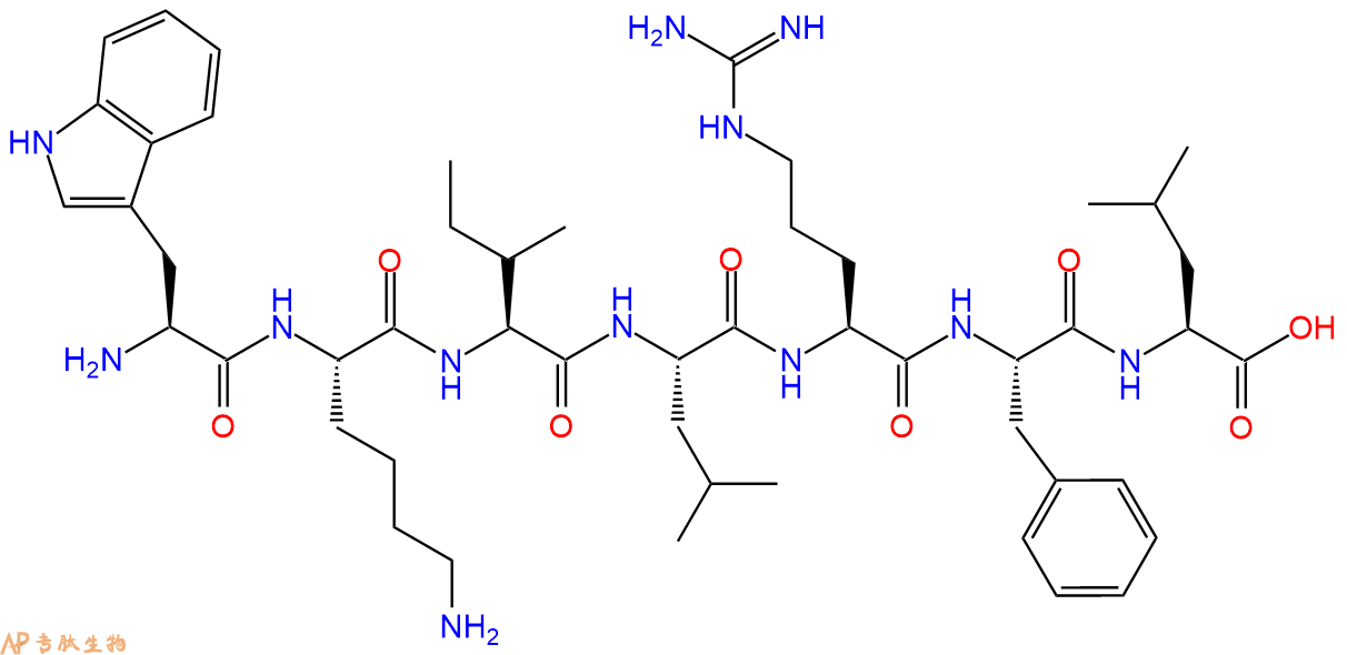 专肽生物产品H2N-Trp-Lys-Ile-Leu-Arg-Phe-Leu-OH