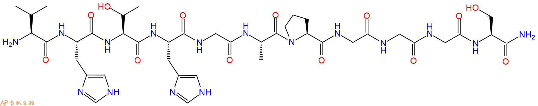 专肽生物产品H2N-Val-His-Thr-His-Gly-Ala-Pro-Gly-Gly-Gly-Ser-CONH2