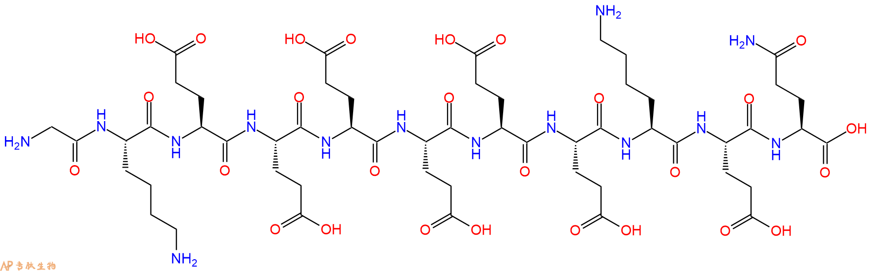 专肽生物产品H2N-Gly-Lys-Glu-Glu-Glu-Glu-Glu-Glu-Lys-Glu-Gln-OH