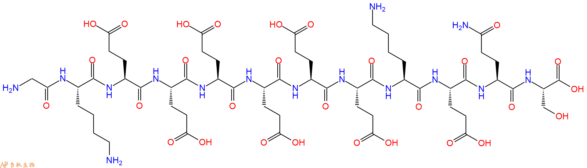 专肽生物产品H2N-Gly-Lys-Glu-Glu-Glu-Glu-Glu-Glu-Lys-Glu-Gln-Ser-OH
