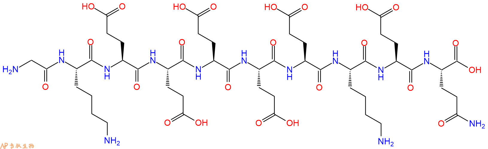 专肽生物产品H2N-Gly-Lys-Glu-Glu-Glu-Glu-Glu-Lys-Glu-Gln-OH