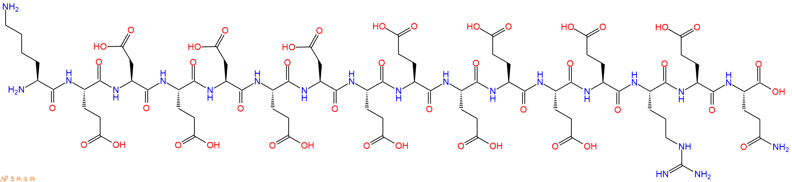 专肽生物产品H2N-Lys-Glu-Asp-Glu-Asp-Glu-Asp-Glu-Glu-Glu-Glu-Glu-Glu-Arg-Glu-Gln-OH