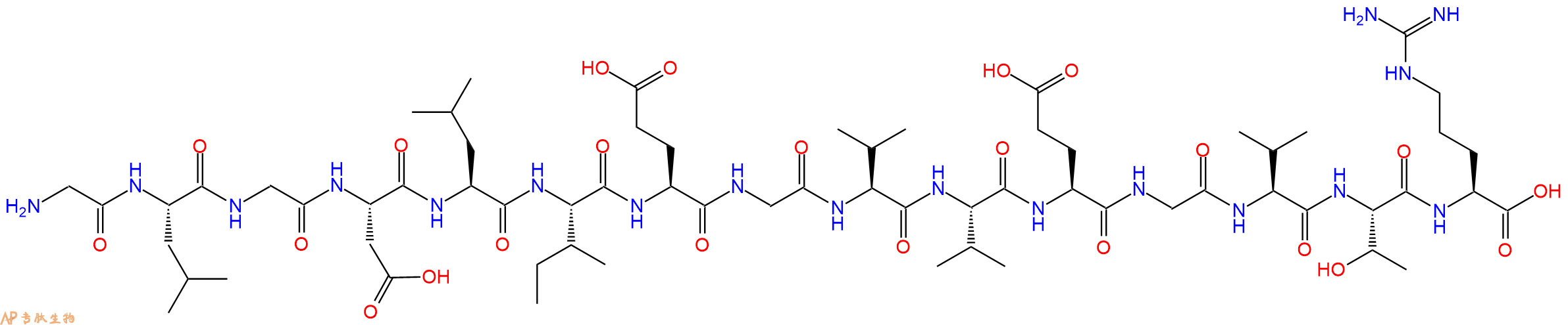 专肽生物产品H2N-Gly-Leu-Gly-Asp-Leu-Ile-Glu-Gly-Val-Val-Glu-Gly-Val-Thr-Arg-OH