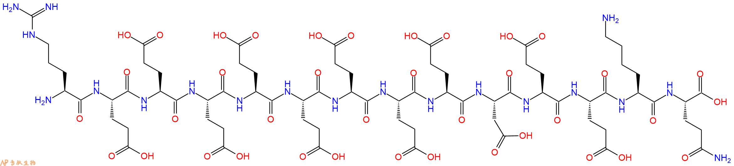 专肽生物产品H2N-Arg-Glu-Glu-Glu-Glu-Glu-Glu-Glu-Glu-Asp-Glu-Glu-Lys-Gln-OH