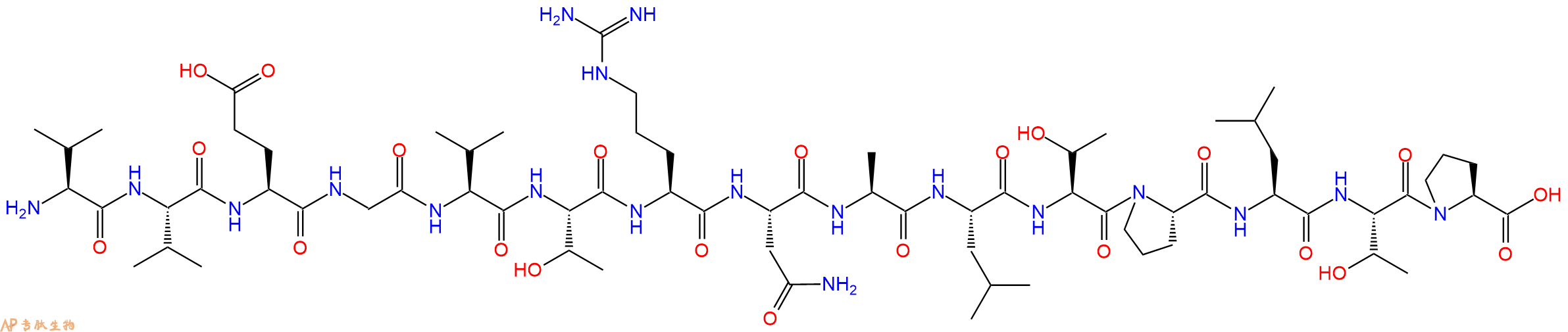 专肽生物产品H2N-Val-Val-Glu-Gly-Val-Thr-Arg-Asn-Ala-Leu-Thr-Pro-Leu-Thr-Pro-OH