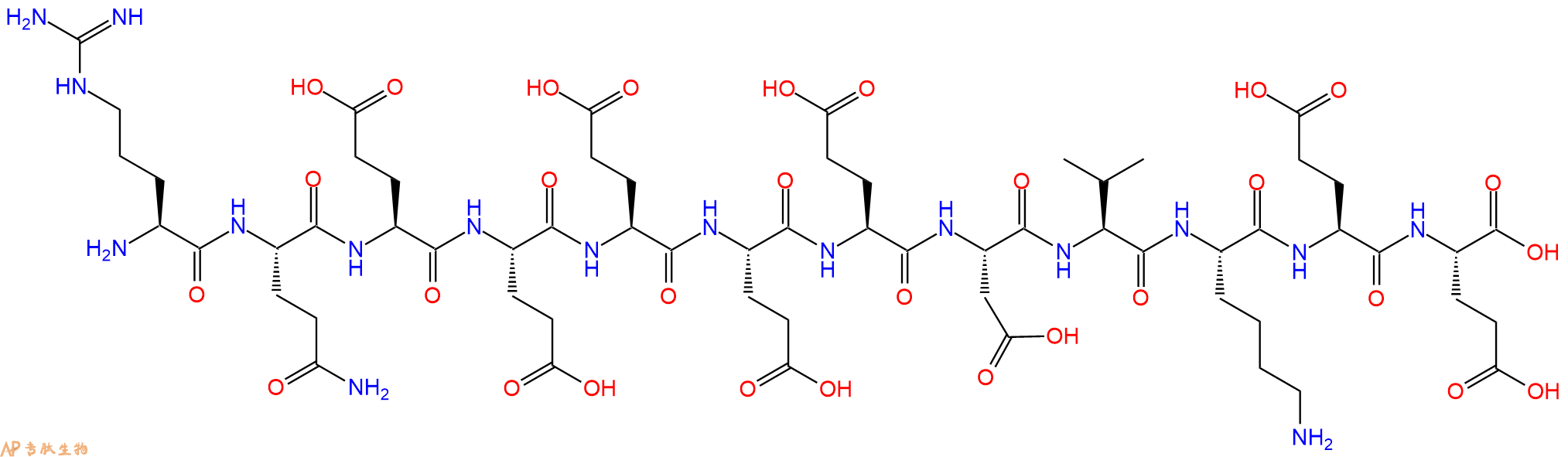 专肽生物产品H2N-Arg-Gln-Glu-Glu-Glu-Glu-Glu-Asp-Val-Lys-Glu-Glu-OH