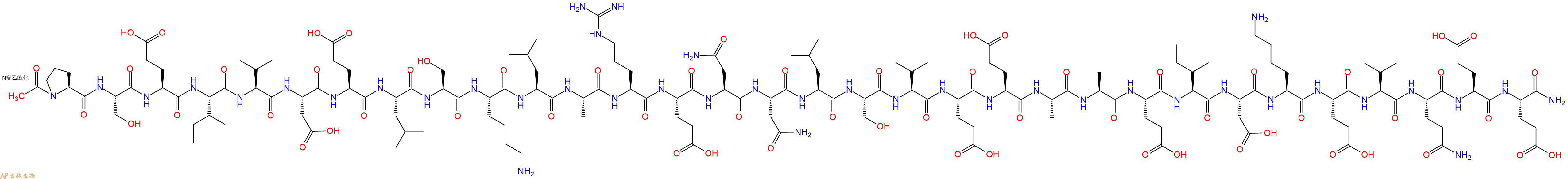 专肽生物产品Ac-Pro-Ser-Glu-Ile-Val-Asp-Glu-Leu-Ser-Lys-Leu-Ala-Arg-Glu-Asn-Asn-Leu-Ser-Val-Glu-Glu-Ala-Ala-Glu-Ile-Asp-Lys-Glu-Val-Gln-Glu-Glu-CONH2