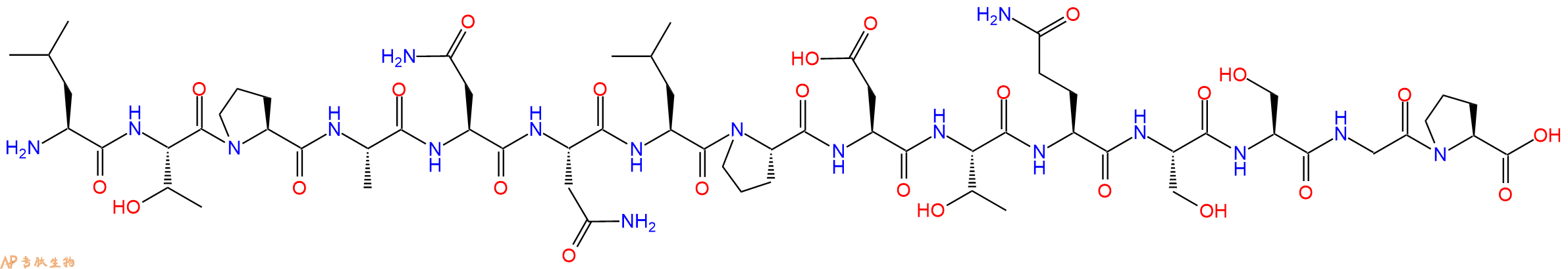 专肽生物产品H2N-Leu-Thr-Pro-Ala-Asn-Asn-Leu-Pro-Asp-Thr-Gln-Ser-Ser-Gly-Pro-OH