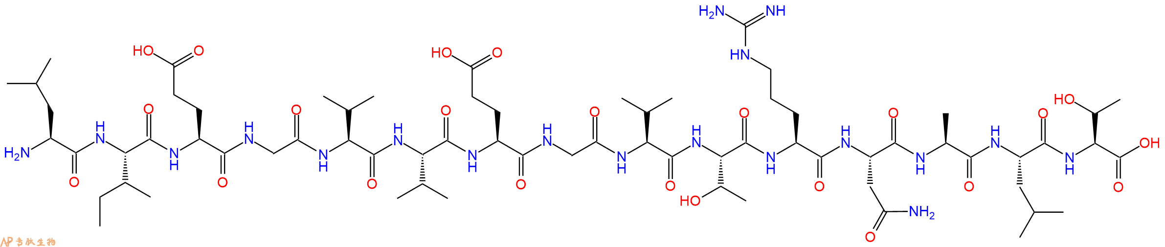 专肽生物产品H2N-Leu-Ile-Glu-Gly-Val-Val-Glu-Gly-Val-Thr-Arg-Asn-Ala-Leu-Thr-OH