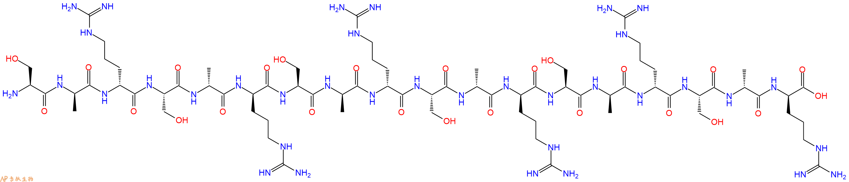 专肽生物产品H2N-Ser-DAla-DArg-Ser-DAla-DArg-Ser-DAla-DArg-Ser-DAla-DArg-Ser-DAla-DArg-Ser-DAla-DArg-OH