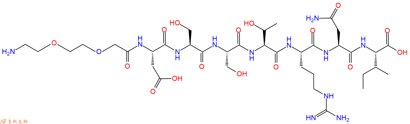 专肽生物产品PEG2-Asp-Ser-Ser-Thr-Arg-Asn-Ile