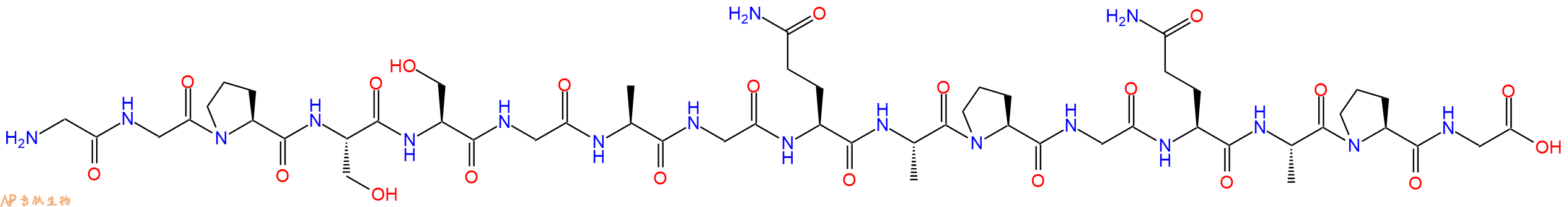 专肽生物产品H2N-Gly-Gly-Pro-Ser-Ser-Gly-Ala-Gly-Gln-Ala-Pro-Gly-Gln-Ala-Pro-Gly-OH