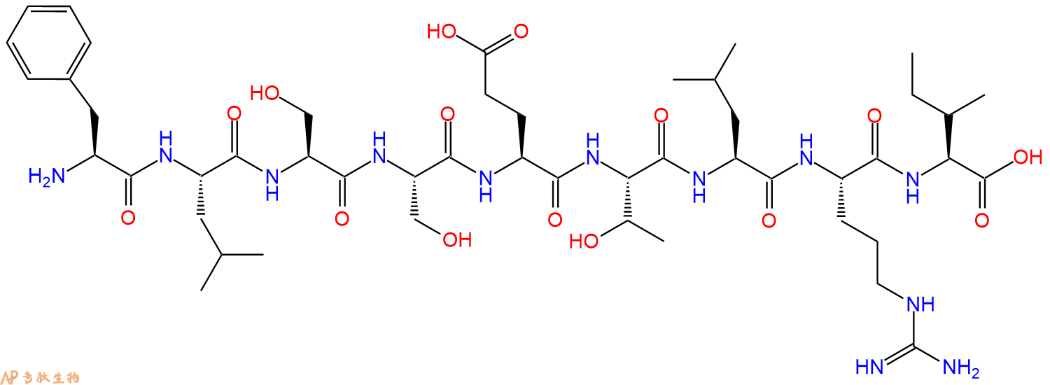 专肽生物产品H2N-Phe-Leu-Ser-Ser-Glu-Thr-Leu-Arg-Ile-OH