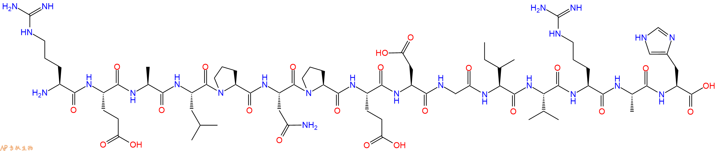 专肽生物产品H2N-Arg-Glu-Ala-Leu-Pro-Asn-Pro-Glu-Asp-Gly-Ile-Val-Arg-Ala-His-OH