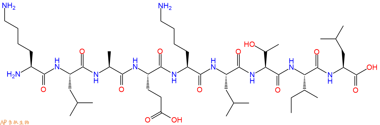 专肽生物产品H2N-Lys-Leu-Ala-Glu-Lys-Leu-Thr-Ile-Leu-OH