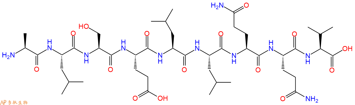 专肽生物产品H2N-Ala-Leu-Ser-Glu-Leu-Leu-Gln-Gln-Val-OH