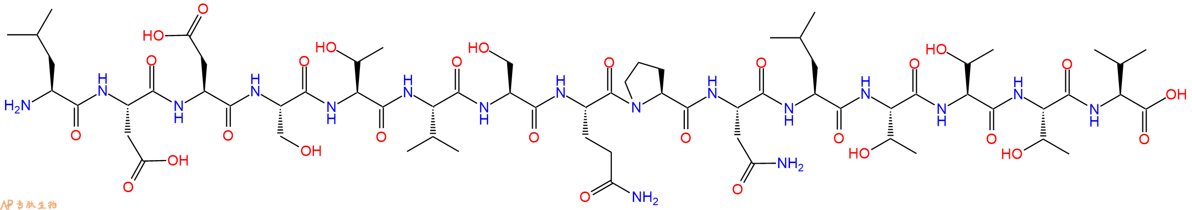 专肽生物产品H2N-Leu-Asp-Asp-Ser-Thr-Val-Ser-Gln-Pro-Asn-Leu-Thr-Thr-Thr-Val-OH