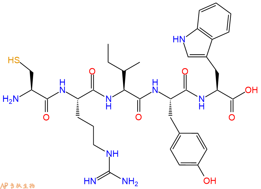 专肽生物产品H2N-Cys-Arg-Ile-Tyr-Trp-OH