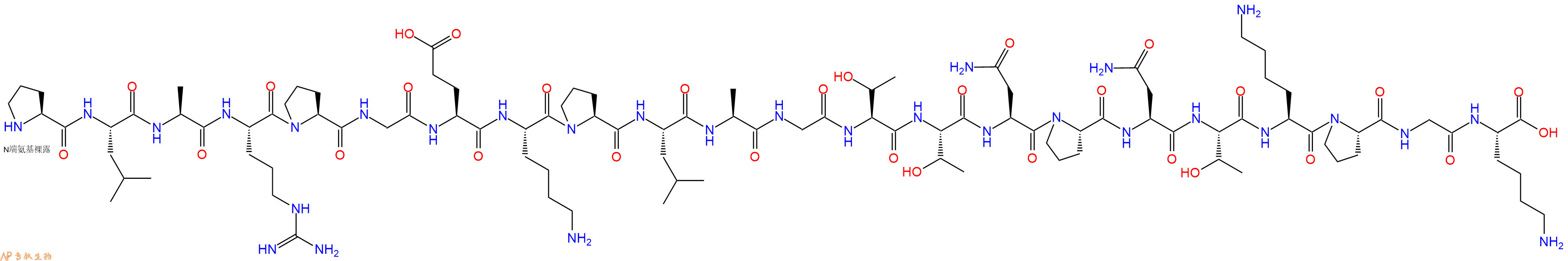 专肽生物产品H2N-Pro-Leu-Ala-Arg-Pro-Gly-Glu-Lys-Pro-Leu-Ala-Gly-Thr-Thr-Asn-Pro-Asn-Thr-Lys-Pro-Gly-Lys-OH