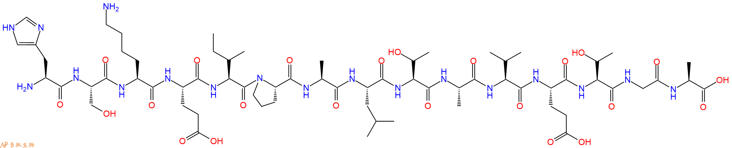 专肽生物产品H2N-His-Ser-Lys-Glu-Ile-Pro-Ala-Leu-Thr-Ala-Val-Glu-Thr-Gly-Ala-OH