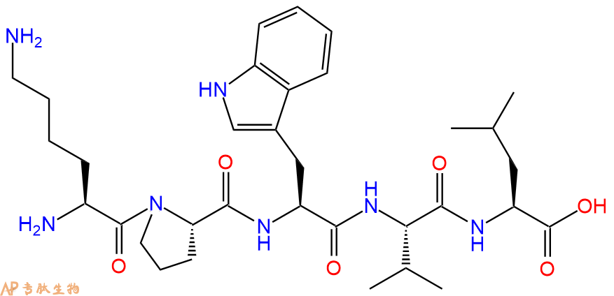 专肽生物产品H2N-Lys-Pro-Trp-Val-Leu-OH
