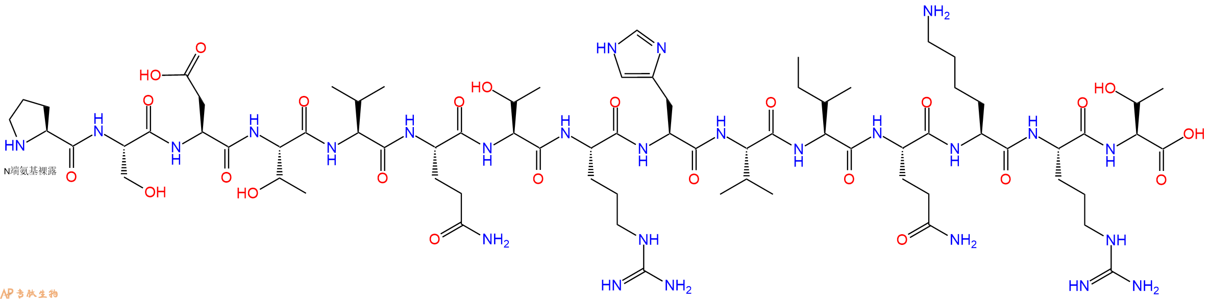 专肽生物产品H2N-Pro-Ser-Asp-Thr-Val-Gln-Thr-Arg-His-Val-Ile-Gln-Lys-Arg-Thr-OH