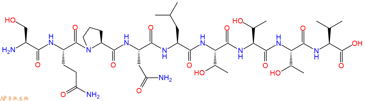 专肽生物产品H2N-Ser-Gln-Pro-Asn-Leu-Thr-Thr-Thr-Val-OH