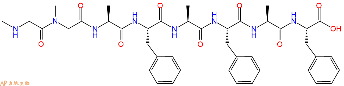 专肽生物产品H2N-Sar-Sar-Ala-Phe-Ala-Phe-Ala-Phe-OH