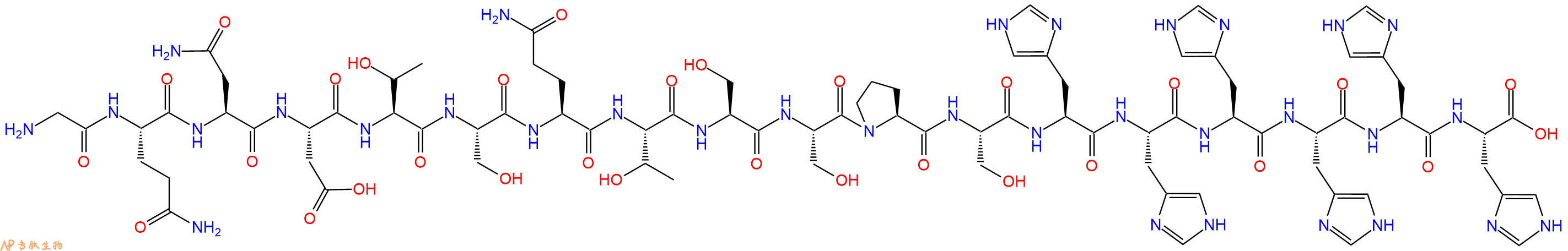 专肽生物产品H2N-Gly-Gln-Asn-Asp-Thr-Ser-Gln-Thr-Ser-Ser-Pro-Ser-His-His-His-His-His-His-OH