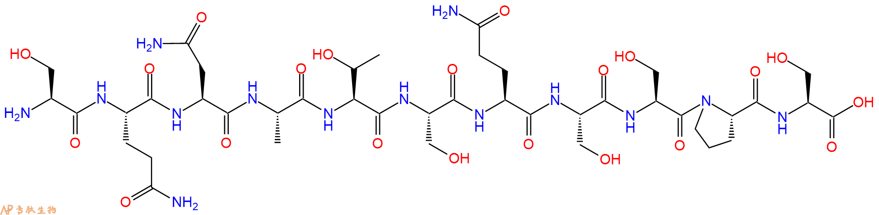 专肽生物产品H2N-Ser-Gln-Asn-Ala-Thr-Ser-Gln-Ser-Ser-Pro-Ser-OH
