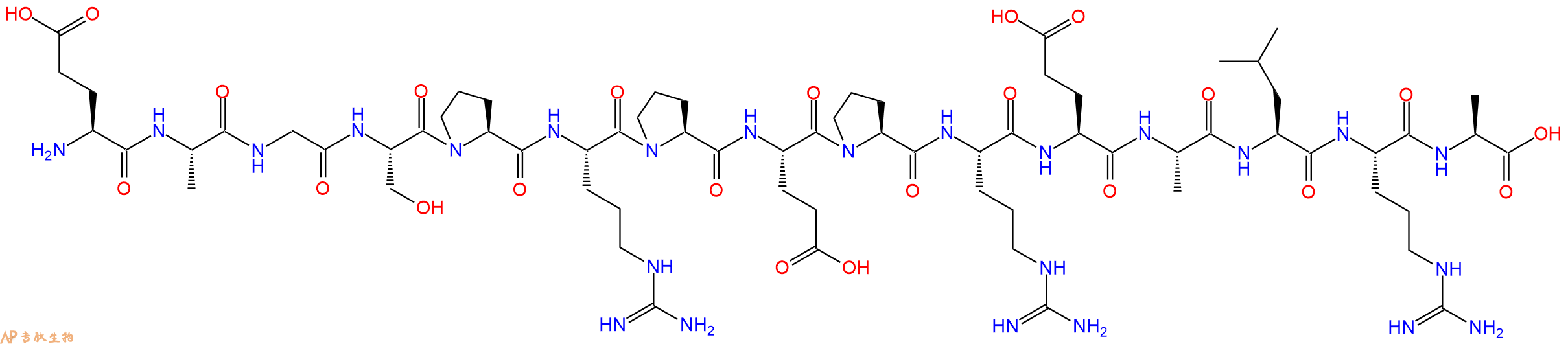 专肽生物产品H2N-Glu-Ala-Gly-Ser-Pro-Arg-Pro-Glu-Pro-Arg-Glu-Ala-Leu-Arg-Ala-OH