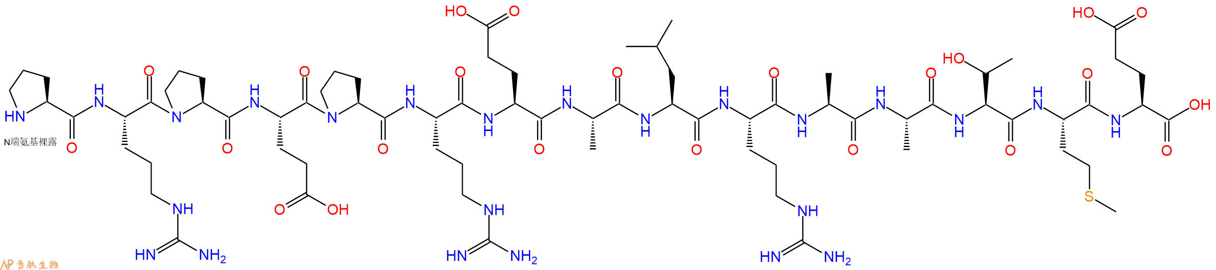 专肽生物产品H2N-Pro-Arg-Pro-Glu-Pro-Arg-Glu-Ala-Leu-Arg-Ala-Ala-Thr-Met-Glu-OH