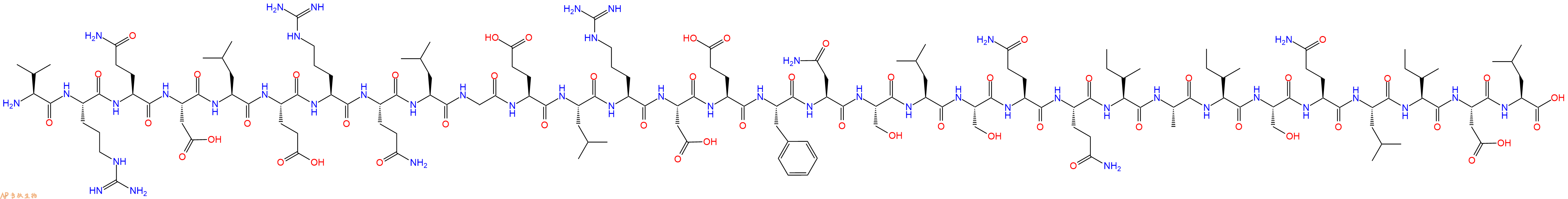专肽生物产品H2N-Val-Arg-Gln-Asp-Leu-Glu-Arg-Gln-Leu-Gly-Glu-Leu-Arg-Asp-Glu-Phe-Asn-Ser-Leu-Ser-Gln-Gln-Ile-Ala-Ile-Ser-Gln-Leu-Ile-Asp-Leu-OH