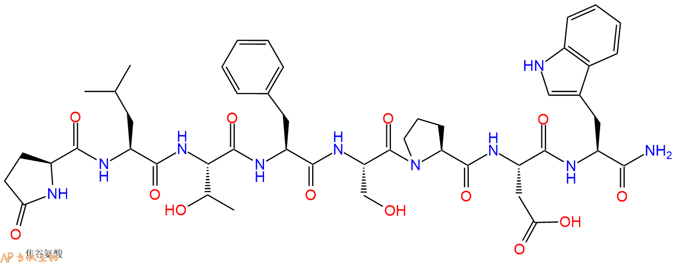 专肽生物产品Pyr-Leu-Thr-Phe-Ser-Pro-Asp-Trp-CONH2