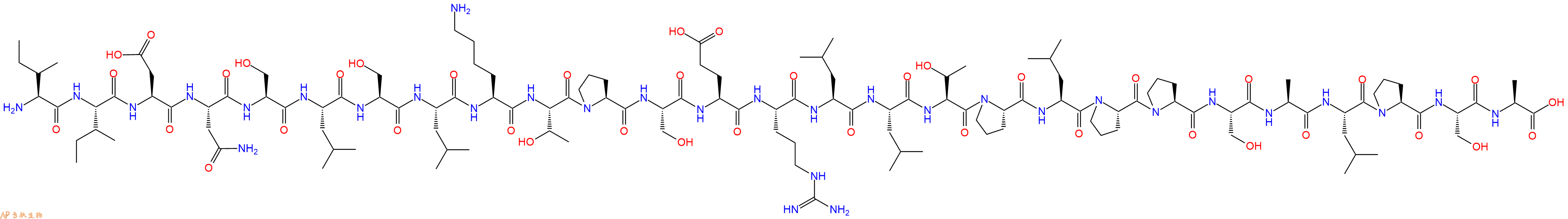 专肽生物产品H2N-Ile-Ile-Asp-Asn-Ser-Leu-Ser-Leu-Lys-Thr-Pro-Ser-Glu-Arg-Leu-Leu-Thr-Pro-Leu-Pro-Pro-Ser-Ala-Leu-Pro-Ser-Ala-OH