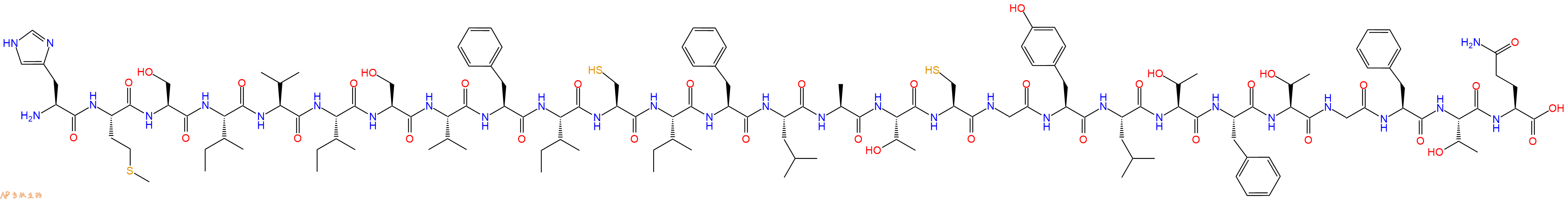 专肽生物产品H2N-His-Met-Ser-Ile-Val-Ile-Ser-Val-Phe-Ile-Cys-Ile-Phe-Leu-Ala-Thr-Cys-Gly-Tyr-Leu-Thr-Phe-Thr-Gly-Phe-Thr-Gln-OH