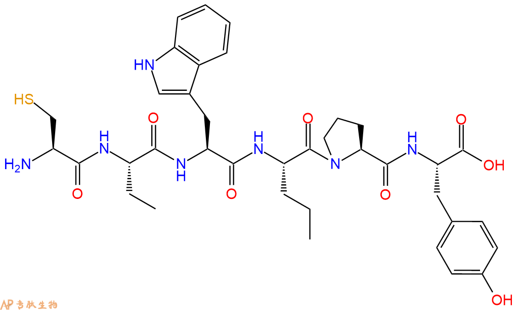 专肽生物产品H2N-Cys-Abu-Trp-Nva-Pro-Tyr-OH