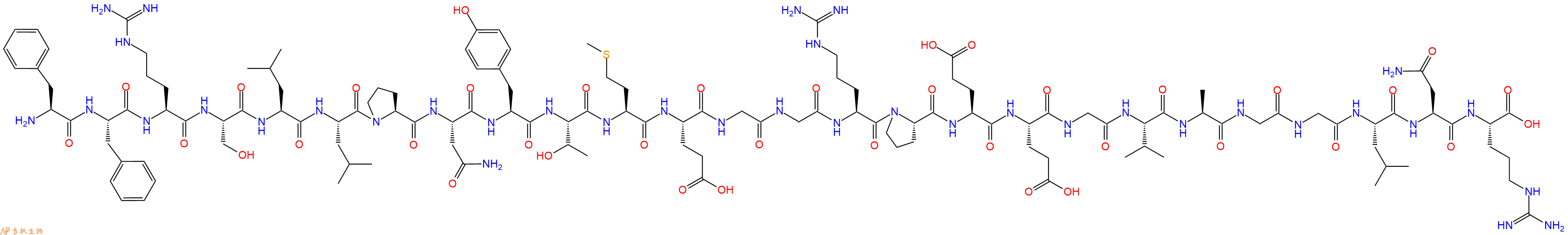 专肽生物产品H2N-Phe-Phe-Arg-Ser-Leu-Leu-Pro-Asn-Tyr-Thr-Met-Glu-Gly-Gly-Arg-Pro-Glu-Glu-Gly-Val-Ala-Gly-Gly-Leu-Asn-Arg-OH