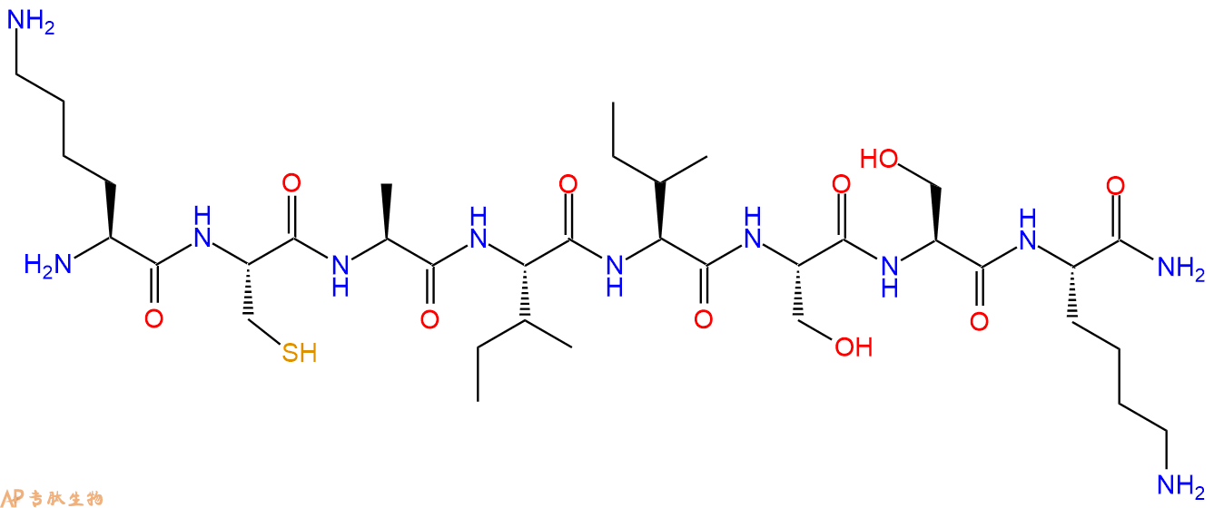 专肽生物产品H2N-Lys-Cys-Ala-Ile-Ile-Ser-Ser-Lys-CONH2