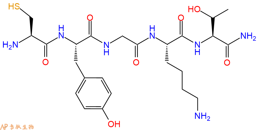 专肽生物产品H2N-Cys-Tyr-Gly-Lys-Thr-CONH2