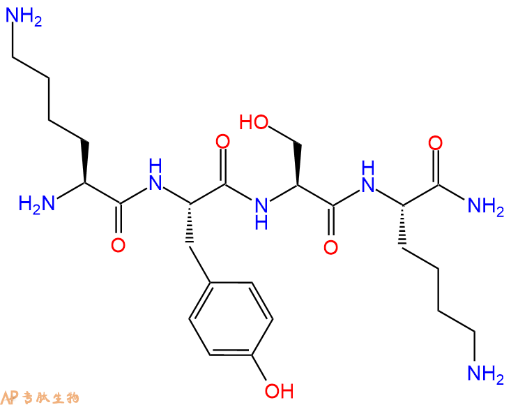 专肽生物产品H2N-Lys-Tyr-Ser-Lys-CONH2