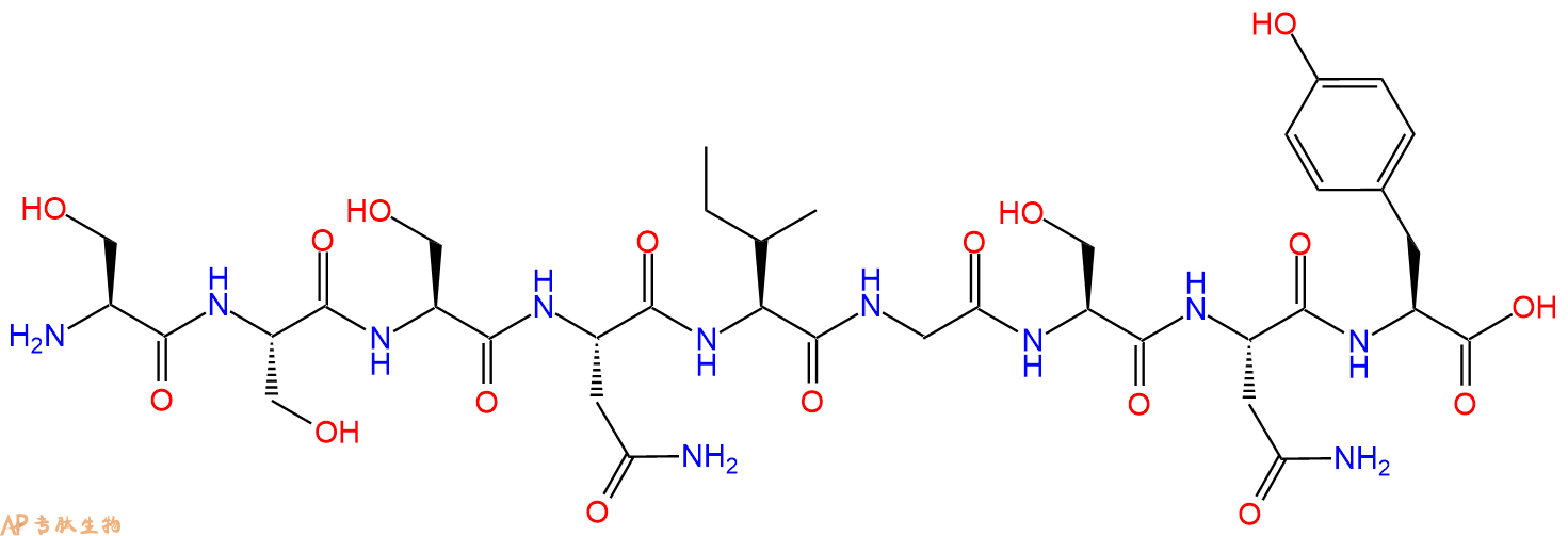 专肽生物产品H2N-Ser-Ser-Ser-Asn-Ile-Gly-Ser-Asn-Tyr-OH
