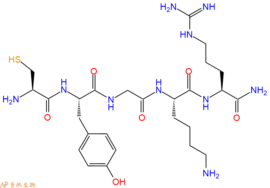 专肽生物产品H2N-Cys-Tyr-Gly-Lys-Arg-CONH2